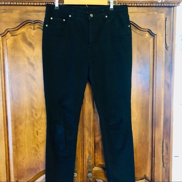 Custom Tailor-Made Black Denim Jeans Slim Fit Waist size 36 Inseam 33 - Picture 6 of 16